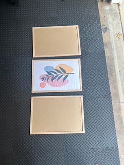 Set of 3 Light Wood Picture Frames – 25.25” x 17.25”