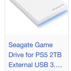 Seagate Ps5 External Hard Drive 2TB