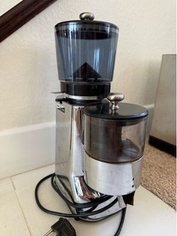 Pasquini Moka Chrome Expresso Coffee Grinder w/ Doser and Grounds Tray