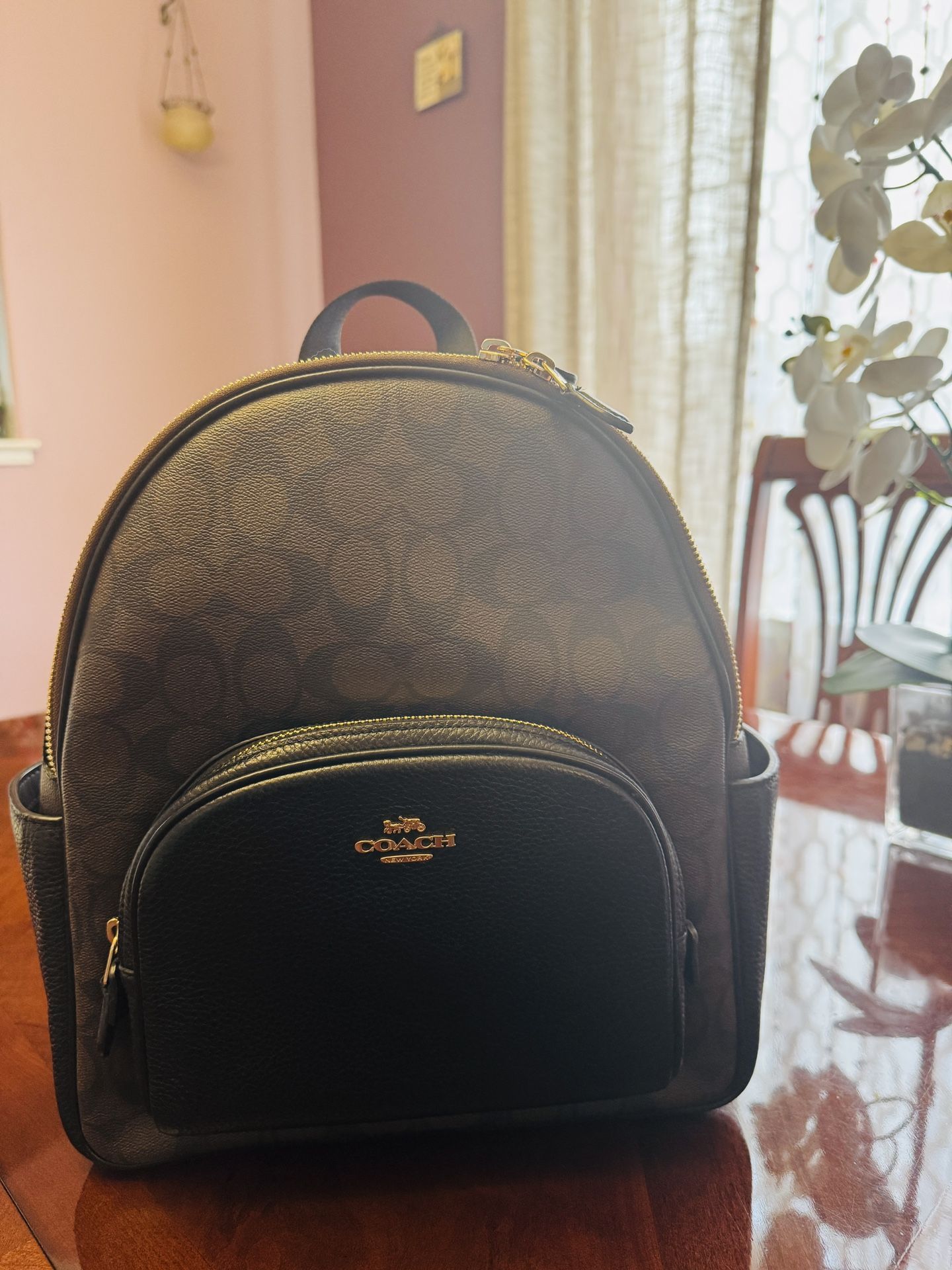 Coach Signature Canvas Backpack