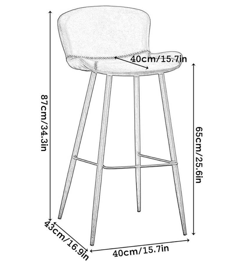 Two Indoor Modern Counter Height Stools