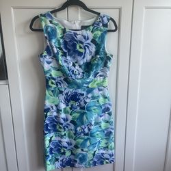 Women’s Blue Floral Dress Size 4