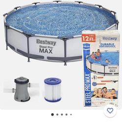 Pool Bestway 12x30new Frame De Metal Included Filter