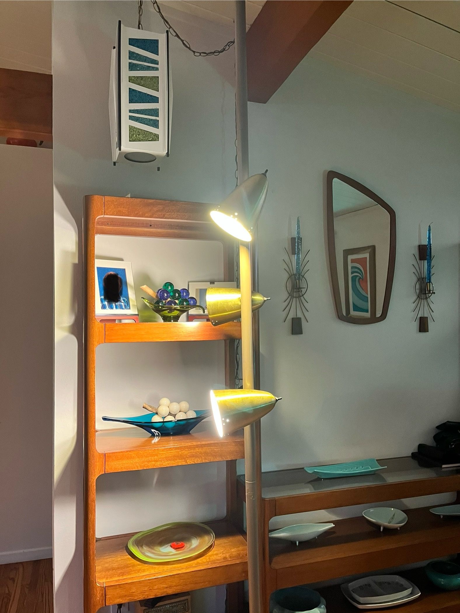 Mid Century Modern Vintage Tension Pole Lamp