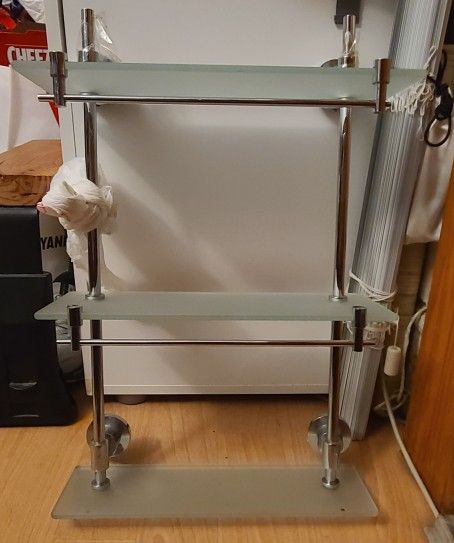 3 Tier Glass Bathroom Wall Shelf