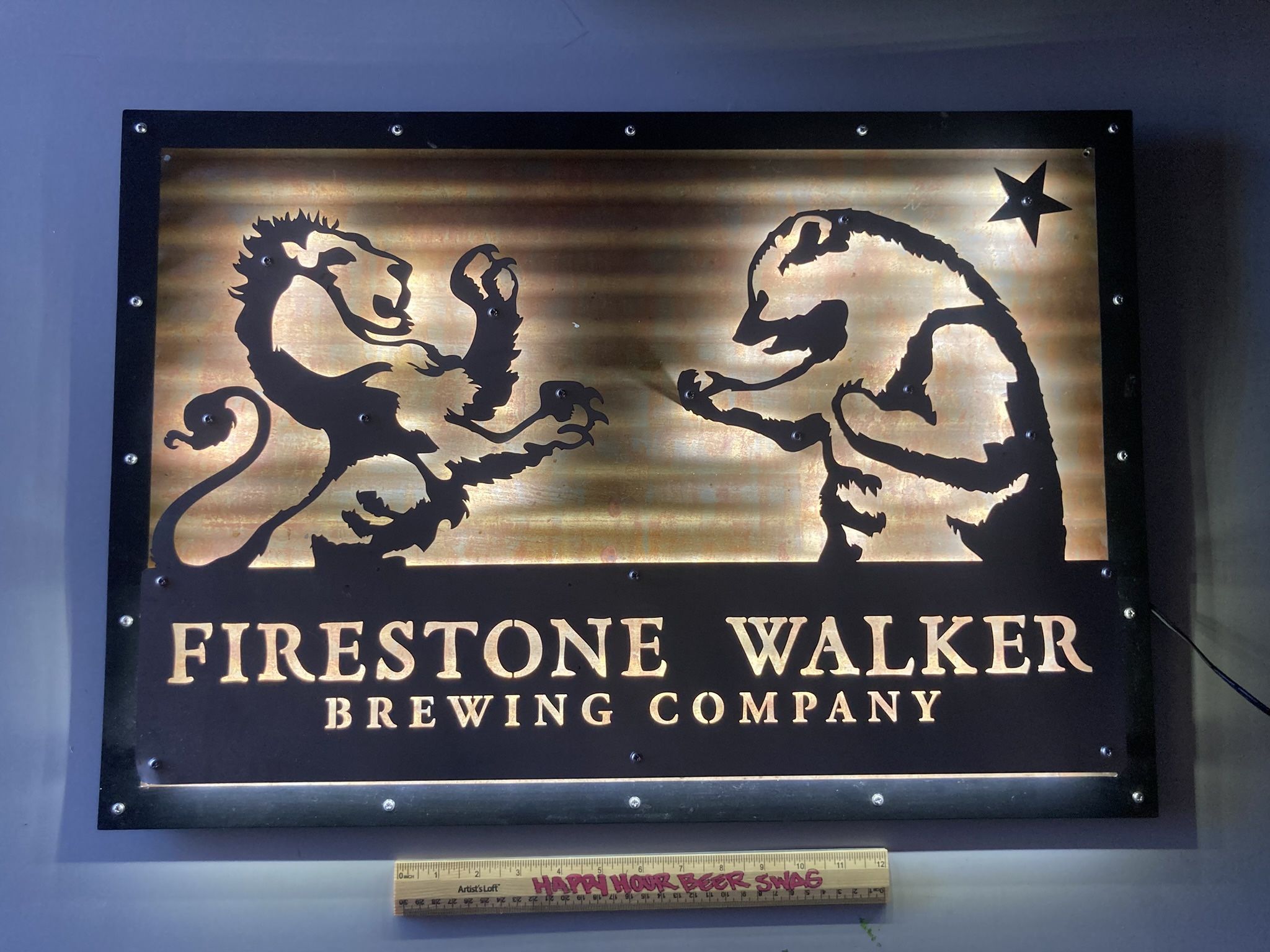 Firestone Walker Led Metal Beer Sign Bar Light