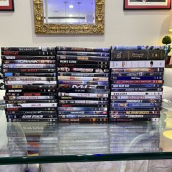 58 DVD’s - Mix Of Action & Comedy - Option For Table To Be Included 