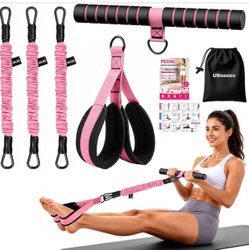 Pedal Resistance Band with Steel Handle