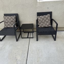 Wicker Chair Set 
