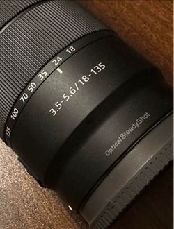 Sony 18-135 f3.5-5.6 zoom lens APS-C sensor size