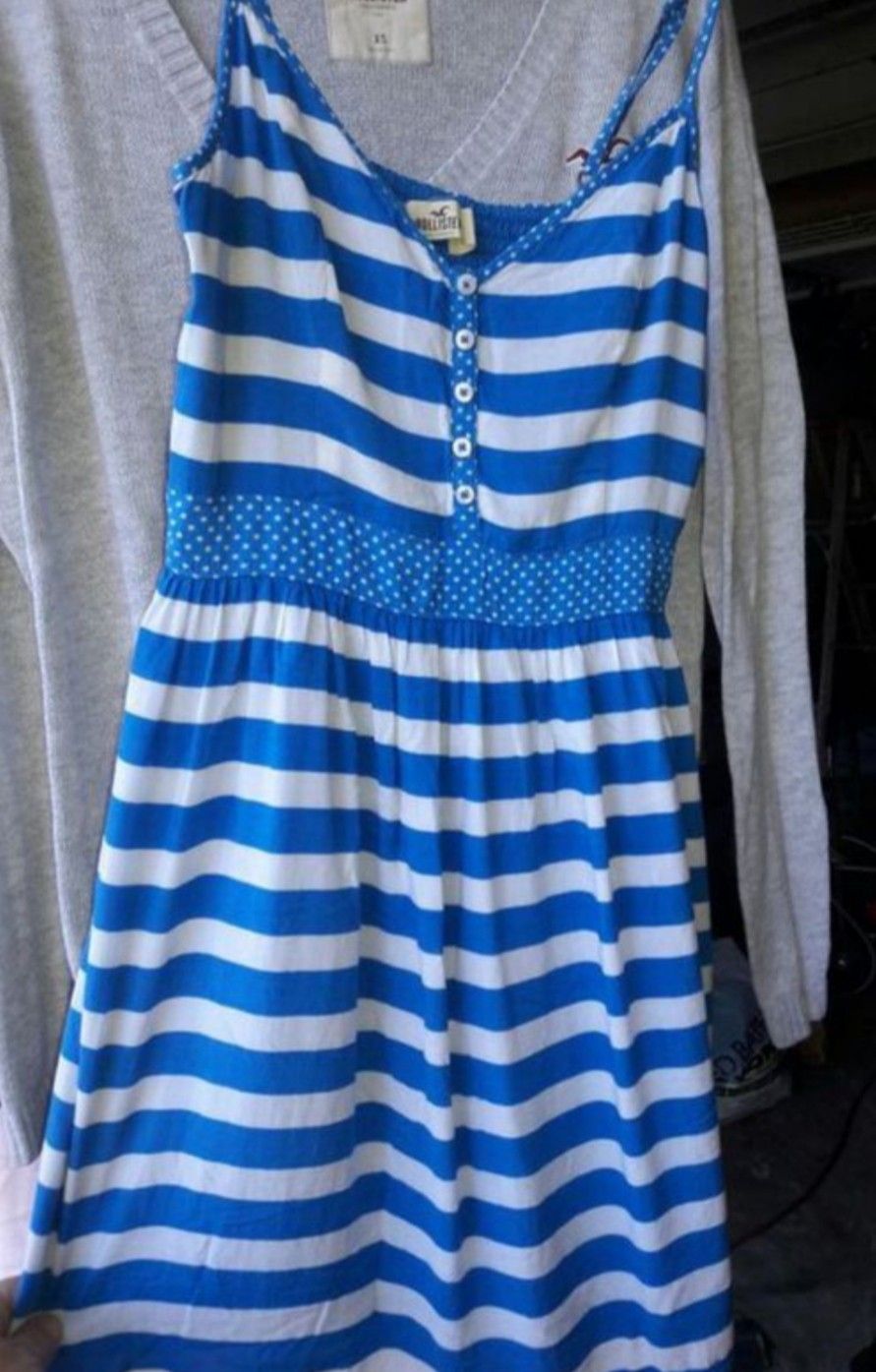 HOLLISTER BLUE / WHITE SUNDRESS