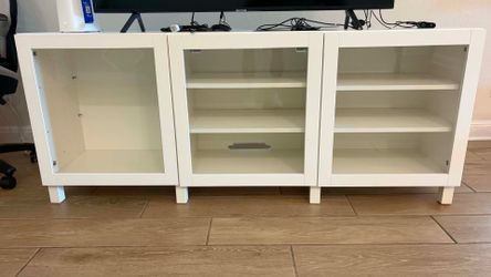 TV stand entertainment center 3 windows