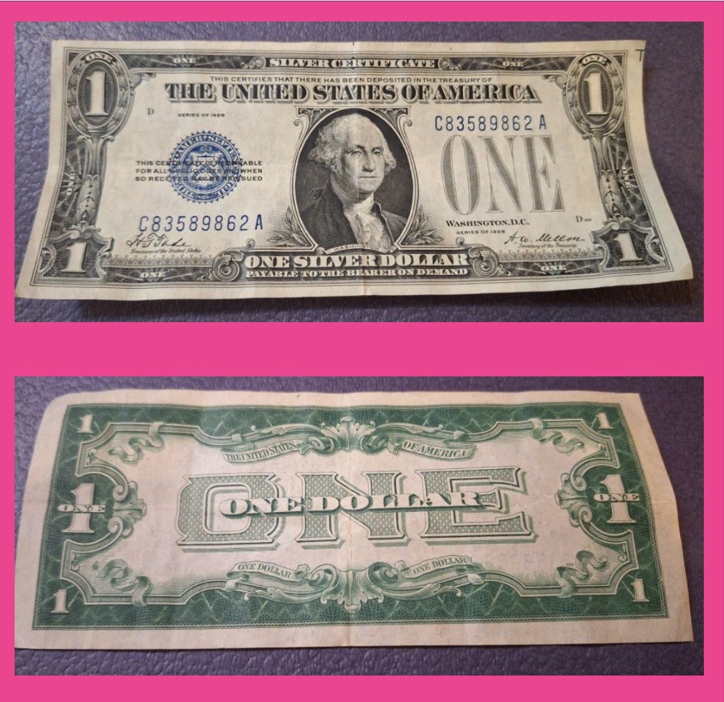 $1 1928. Collectible Dollar USA