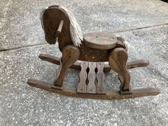 Wooden rocking horse