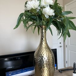 tall vase with flowers