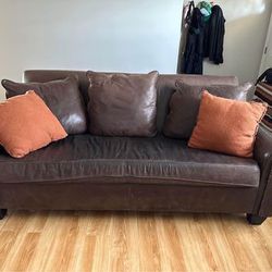 Custom Leather Couch and Chair set