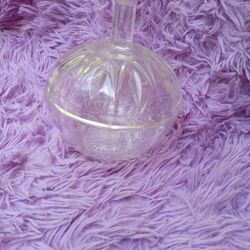 Crystal Glass Pumpkin Candy Serving Bowl With Lid