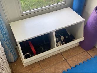 White Laminate Storage Cubby