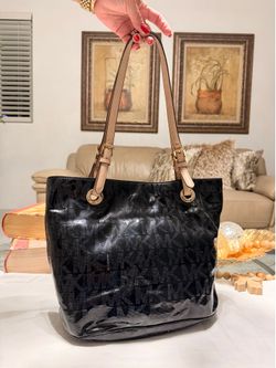 Michael Kors Metallic Tote Bag , Black