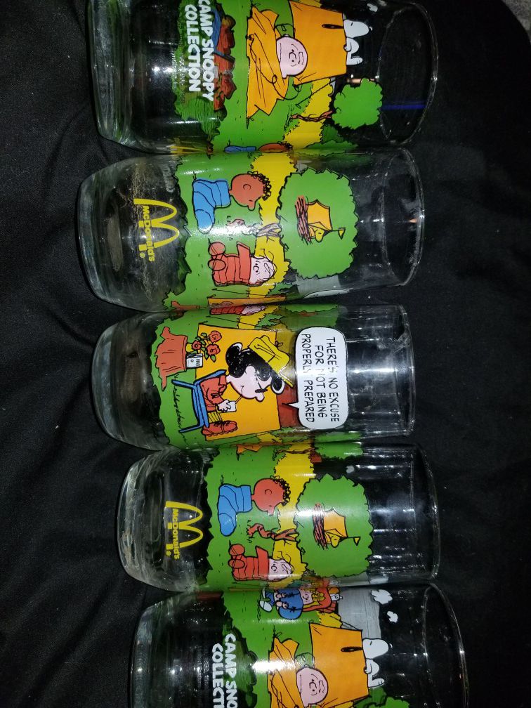 Camp snoopy collection glasses