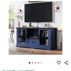 Entertainment Center Navy Blue 55"