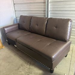 70in faux leather sofa