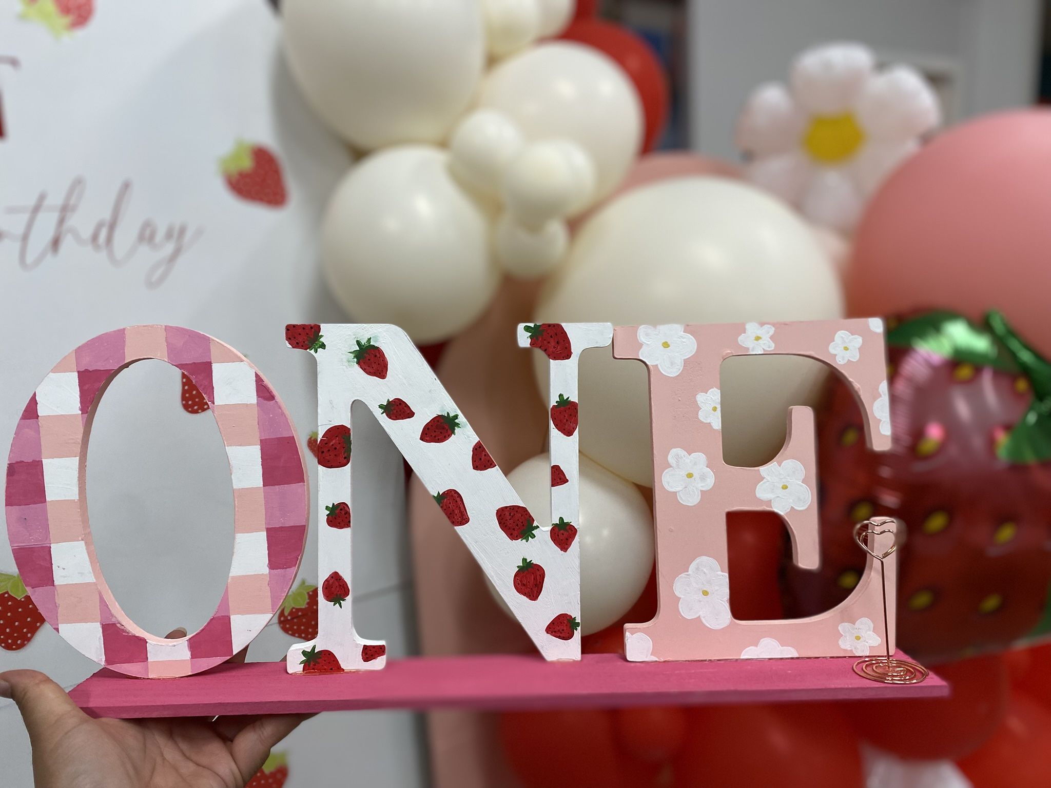 Strawberry Theme Centerpieces