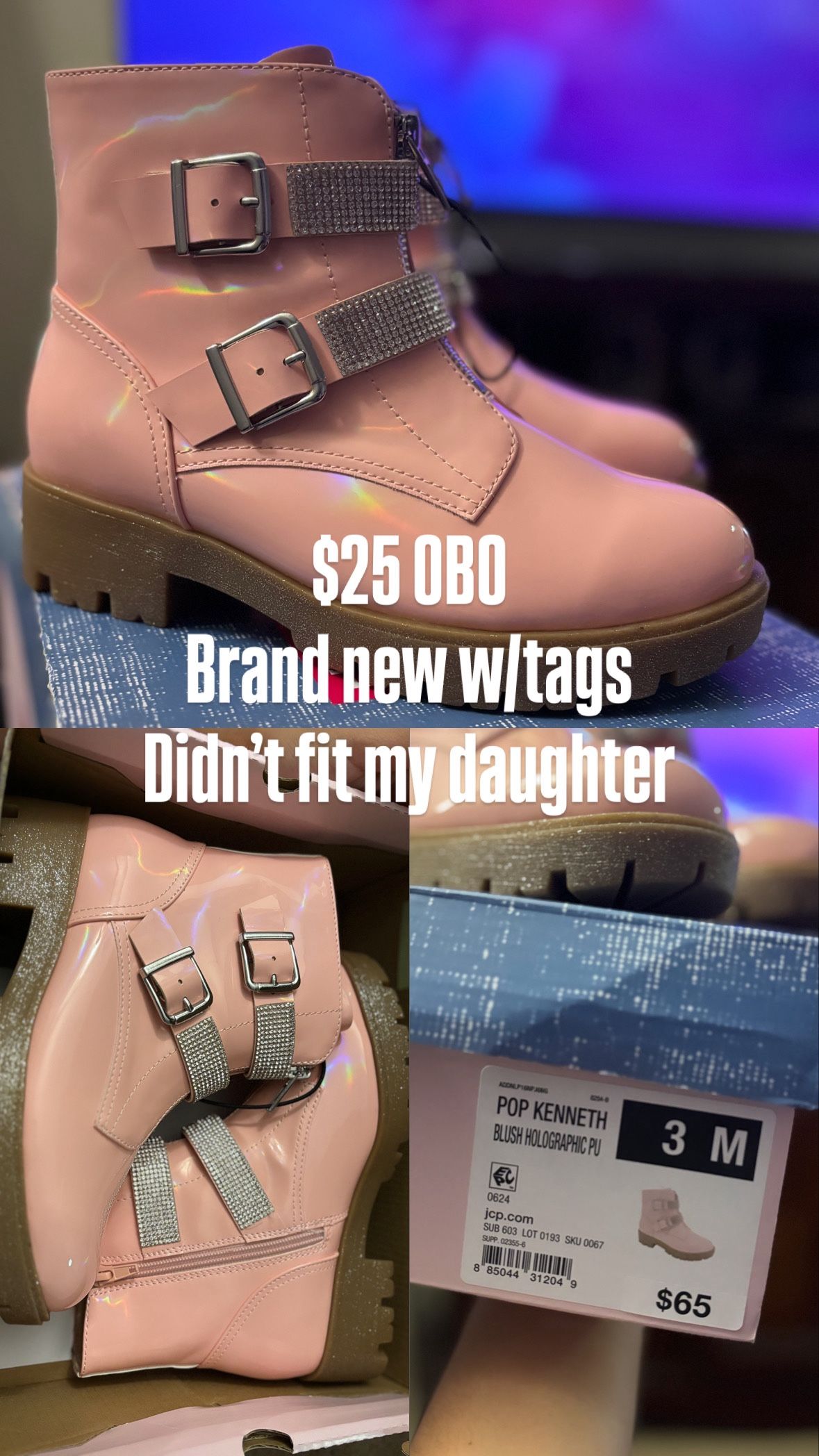 Pink Boots For Girls 3M 