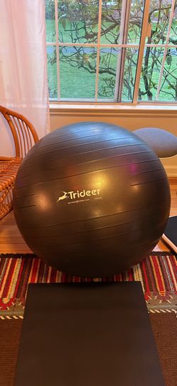 Trideer Exercise Ball Extra Thick Anti Burst Yoga Ball Black / XXL (78-85) cm / (31-33) in