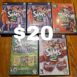 Sims 2 Bundle: Deluxe, Open for Business, University Life Collection