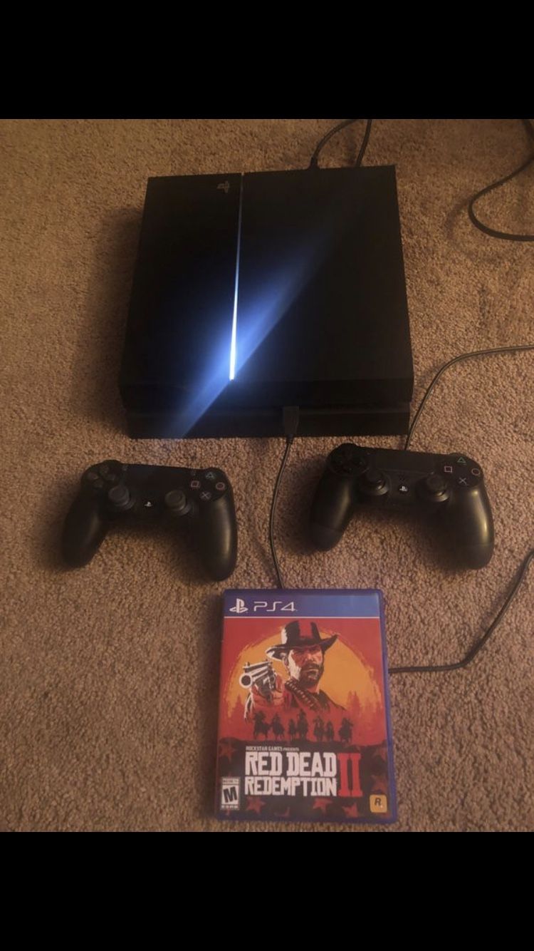 Ps4- 2 controllers- red dead redemption 2