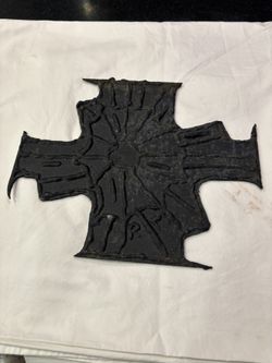 Vintage Iron Cross Wall Hanging – Hand-made Heavy!