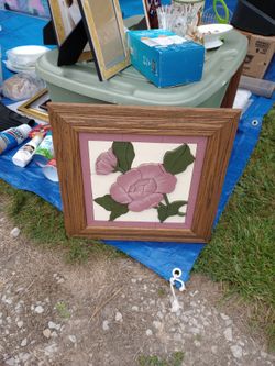 All Wooden Rose Framed Art