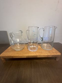 3 Glass Juice Mugs