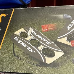 Gifts: New Corn Hole Board, Battery Operated Speed Boat