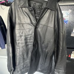 Leather Jacket W/ Lambskin - Size L