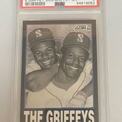 PSA 9 The Griffeys 1991 Score #841 (Griffey Jr / Griffey Sr)