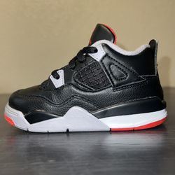 Kids Air Jordan 4 Retro TD 'Bred Reimagined' Size 8c