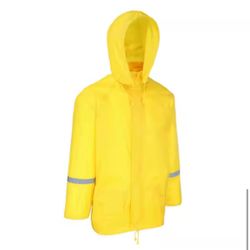 Premium Men's Large Yellow Waterproof 170T Polyester 3-Piece Rain Suit