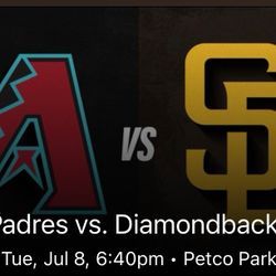 Padres Game Tuesday July 8th 6:40pm San Diego