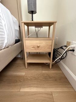 All natural wood style nightstands