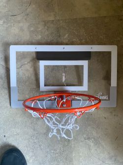 Spalding 180 Arena Slam Over-The-Door Basketball Hoop: Polycarbonate Backboard