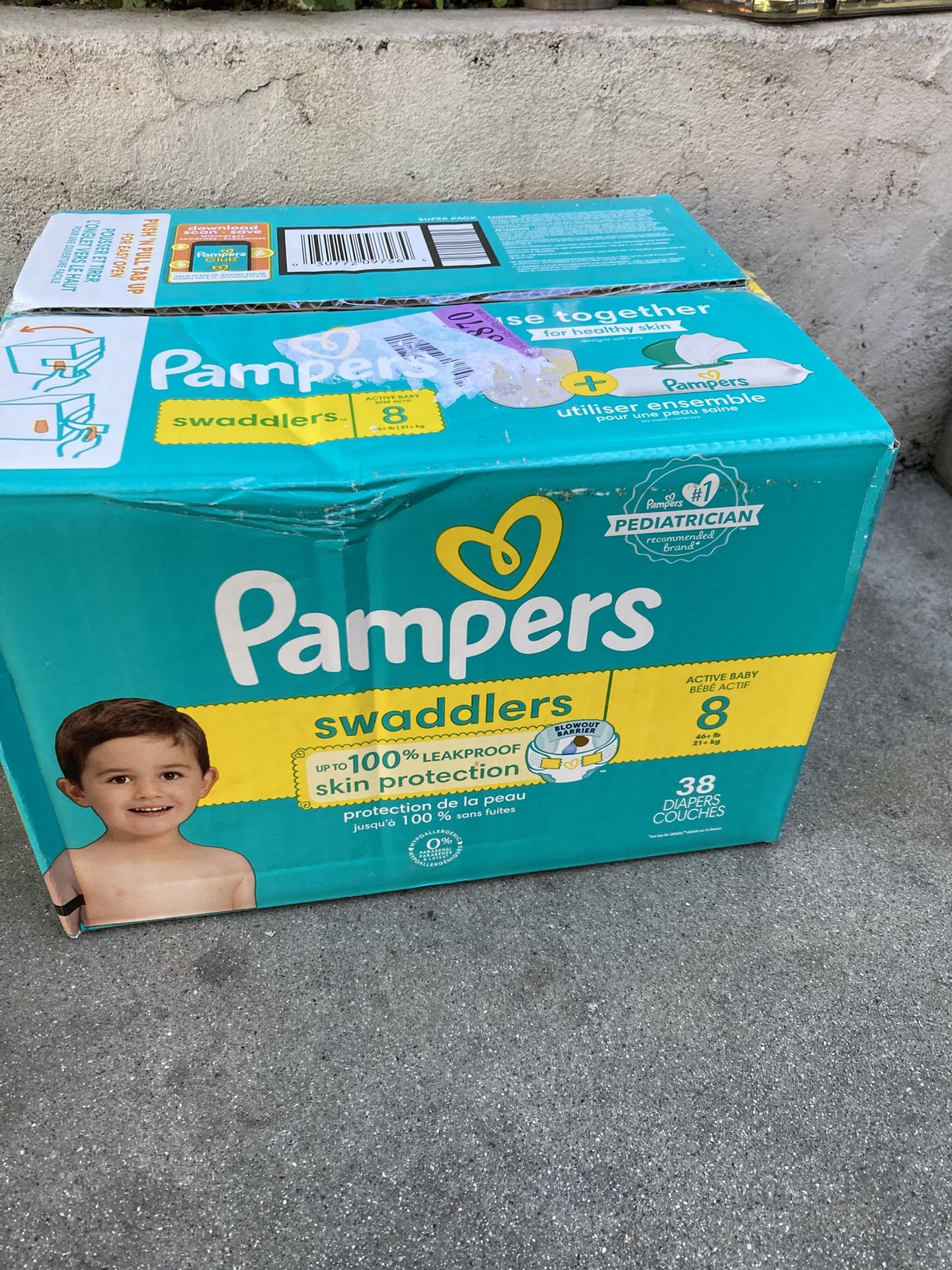 Pampers SIZE 8 38 pañales