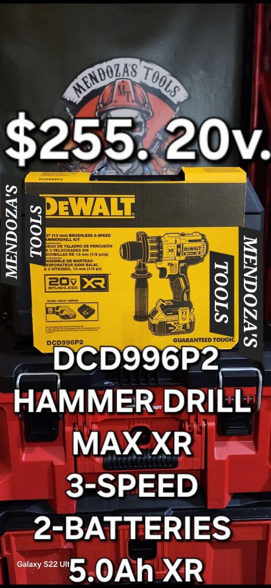 Dewalt Hammer Drill 3-Speed 20v MAX XR