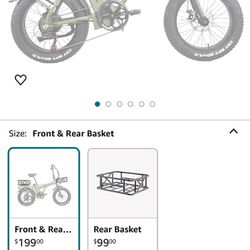 E-bike Basket Front And Rear, R Rattan 
