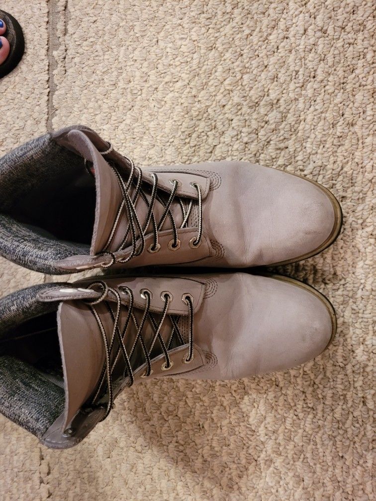 Men's Gray Timberland Hiking Boots Size 9