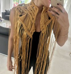 Handmade Vest Cover Up Gold 