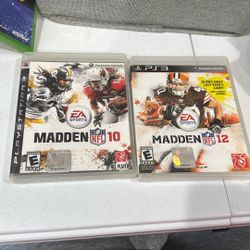 Madden 10 And 12 For PlayStation 3