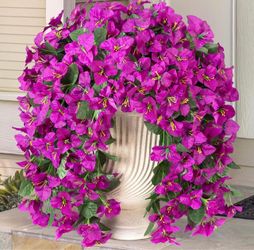 2 PCS Fake Silk UV Resistant Long Trailing Vines for Front Door Porch Planter Balcony