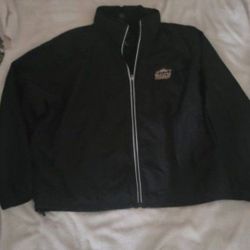 Mens Jacket, Work Jacket, Beer Black Jacket, Miller Genuine Draft L/XL
